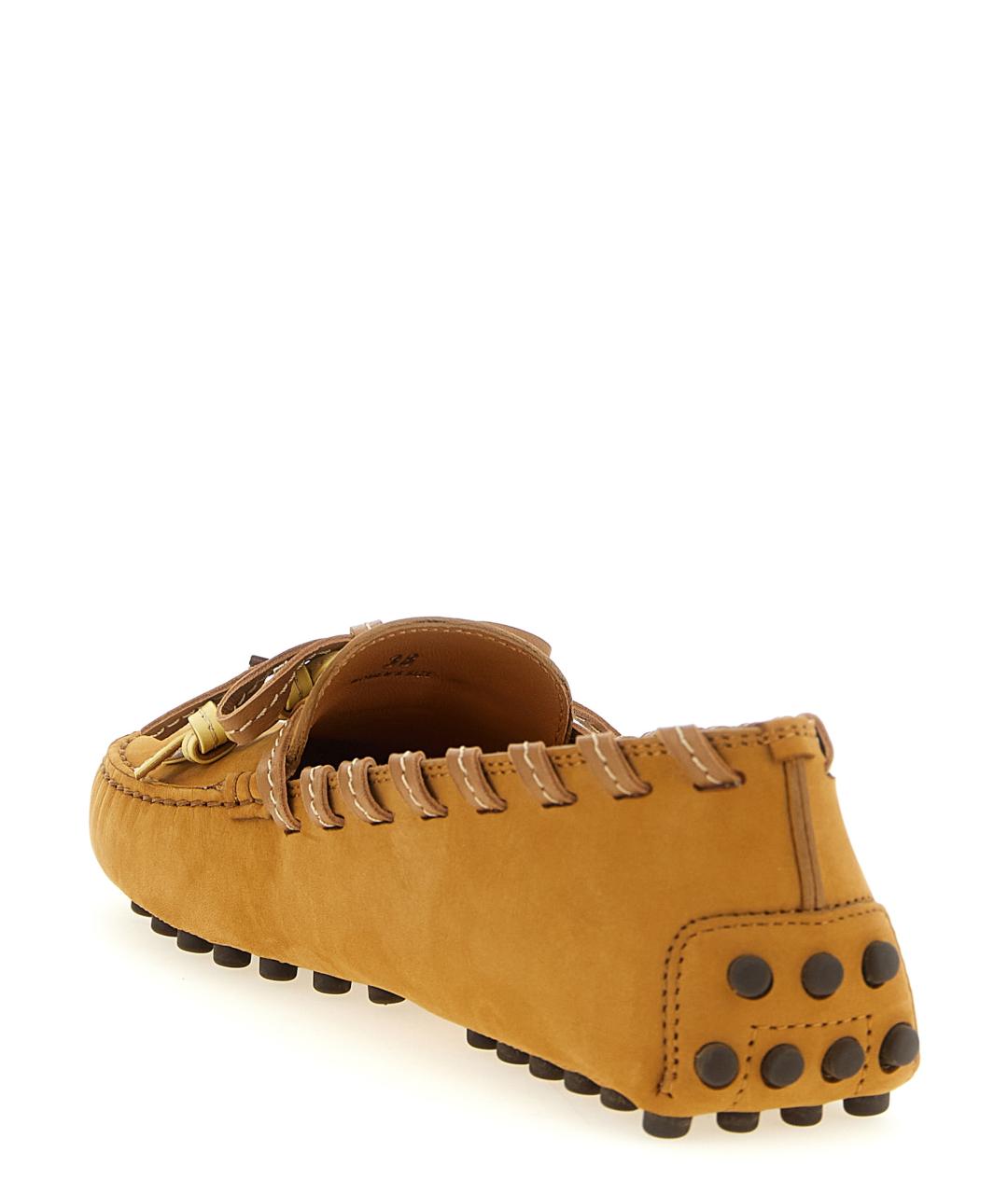 TOD'S Горчичные замшевые мокасины, фото 3