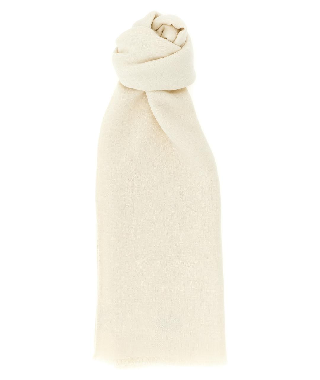 MAX MARA Бежевый шерстяной шарф, фото 1