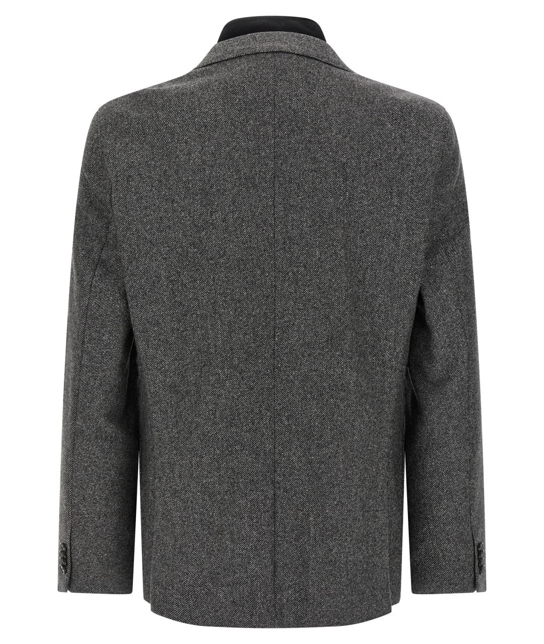 HUGO BOSS Серый шерстяной пиджак, фото 2