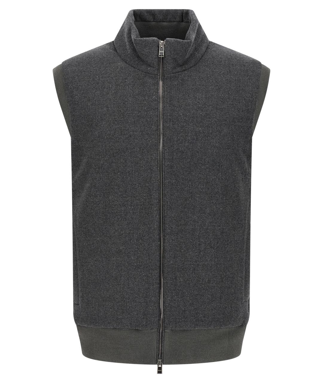 HUGO BOSS Серая шерстяная жилетка, фото 1