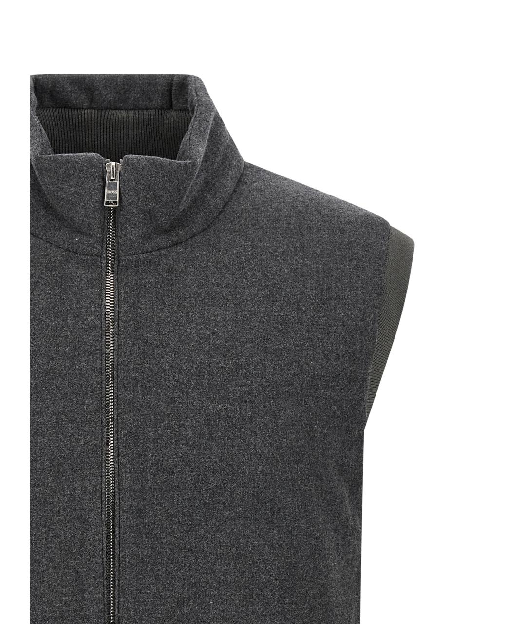 HUGO BOSS Серая шерстяная жилетка, фото 3