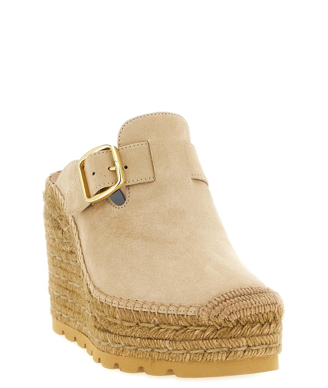 STELLA MCCARTNEY Бежевые сабо из искусственной кожи, фото 2