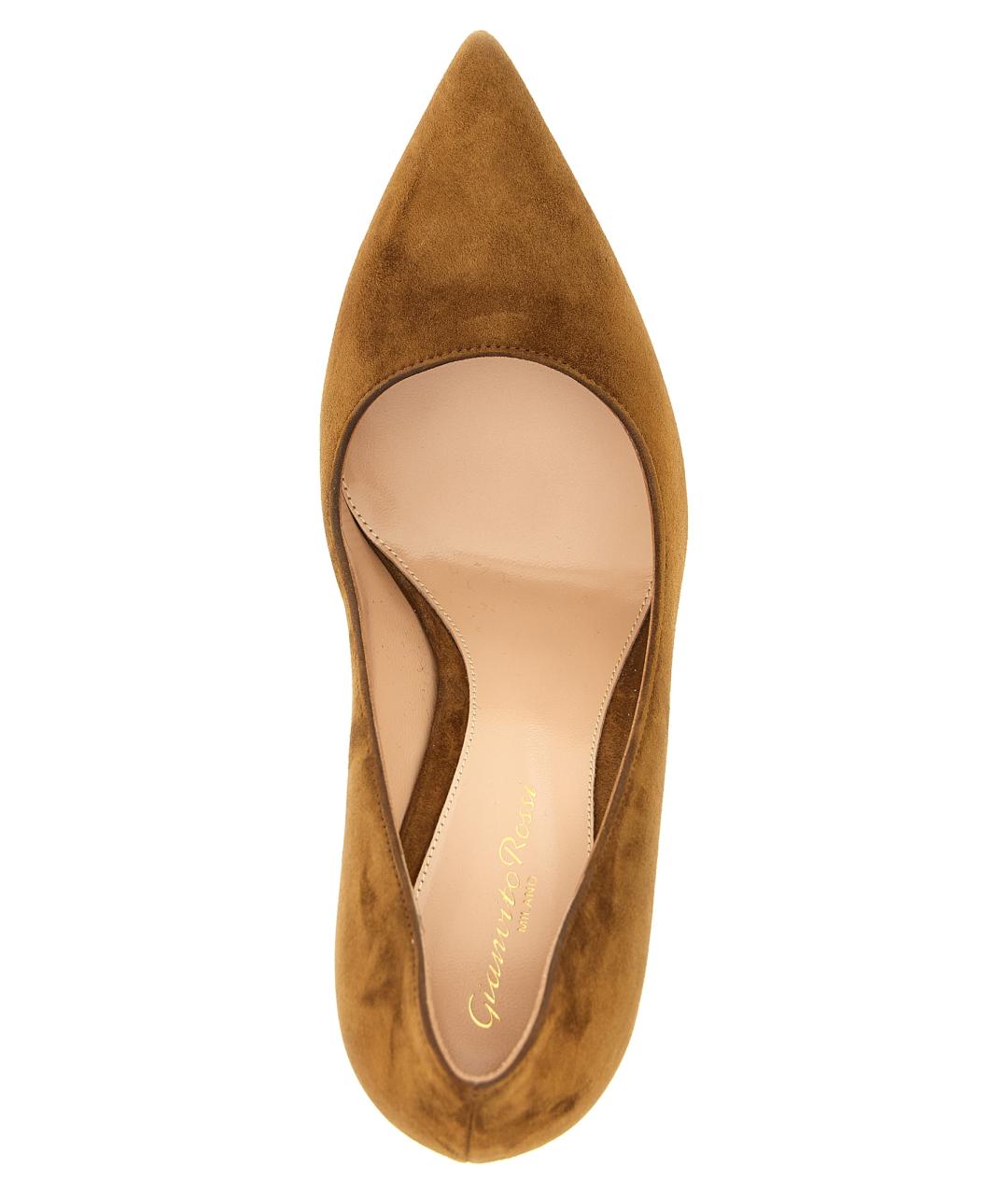 GIANVITO ROSSI Коричневые замшевые туфли, фото 4