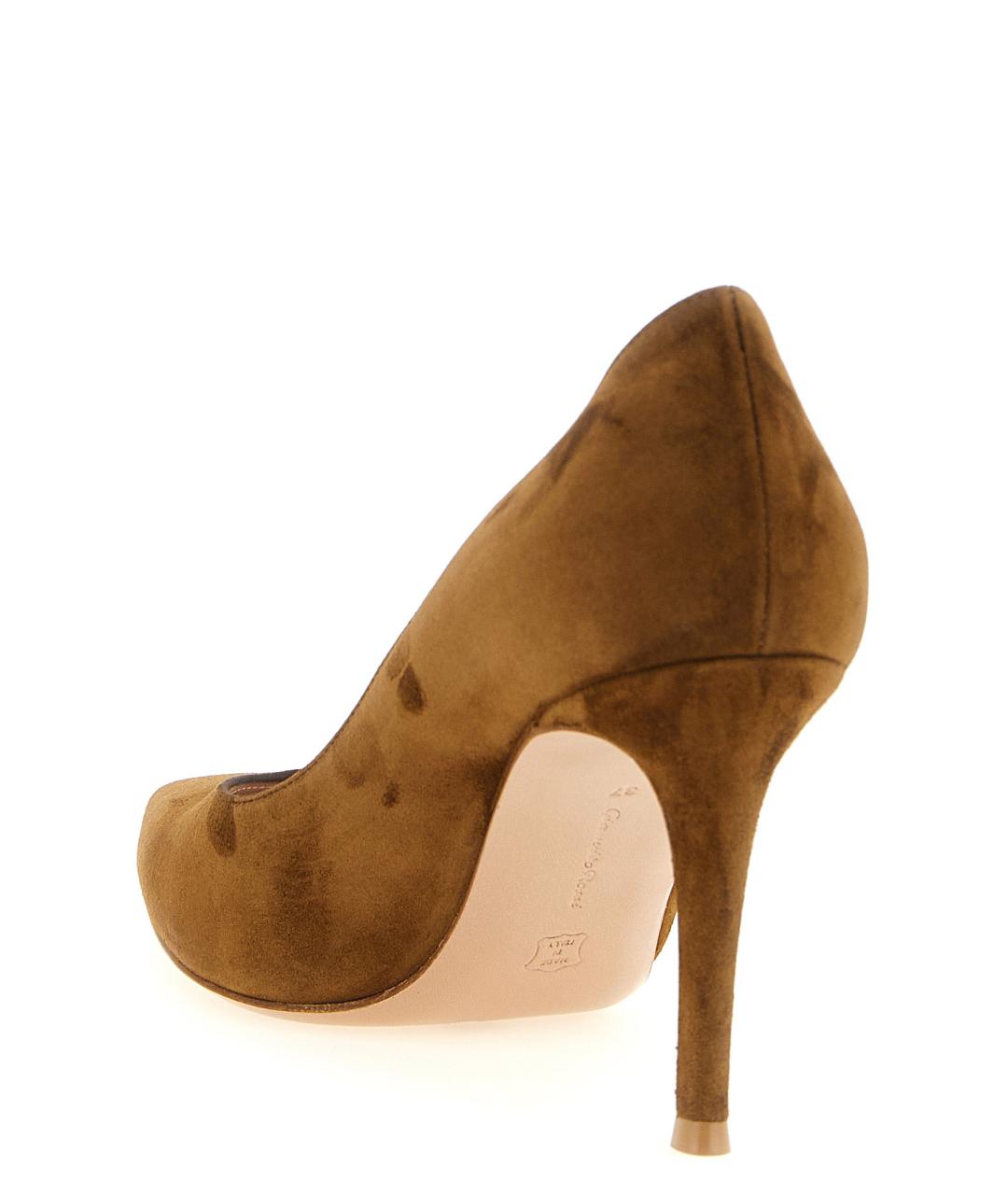 GIANVITO ROSSI Коричневые замшевые туфли, фото 3