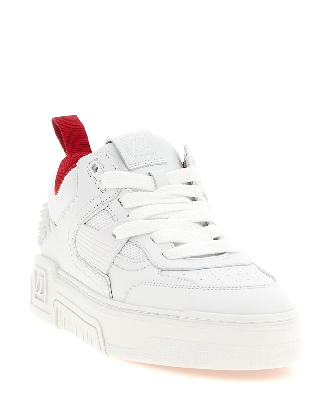 CHRISTIAN LOUBOUTIN Белые кожаные высокие кроссовки / кеды, фото 2