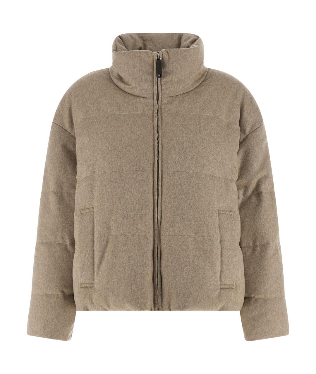 MAX MARA THE CUBE Бежевый кашемировый пуховик, фото 1