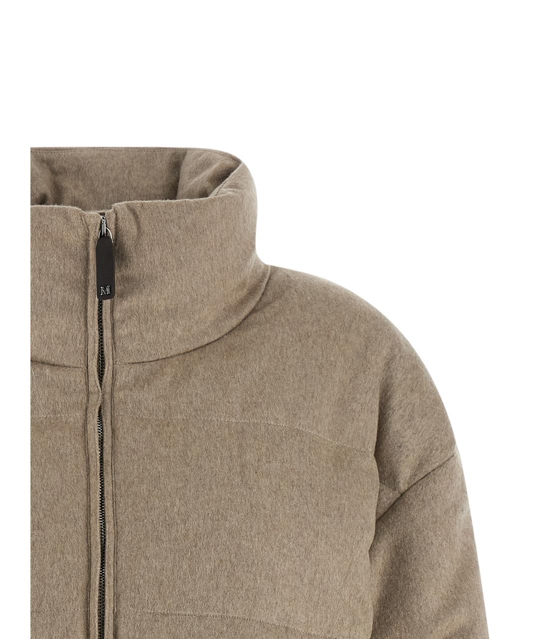 MAX MARA THE CUBE Бежевый кашемировый пуховик, фото 3