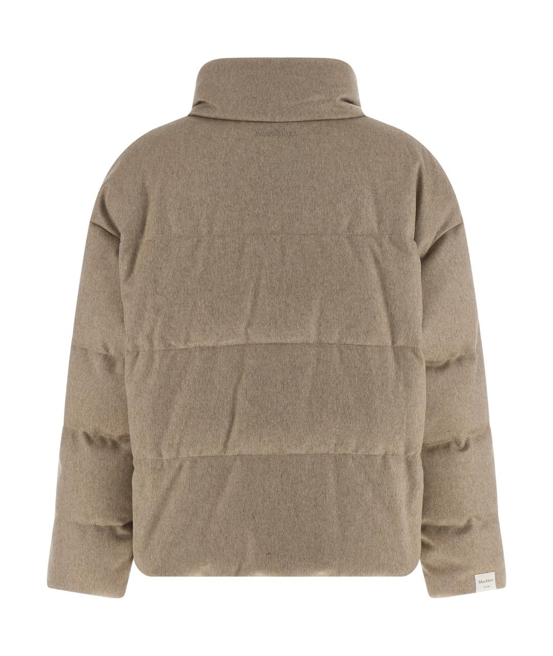 MAX MARA THE CUBE Бежевый кашемировый пуховик, фото 2