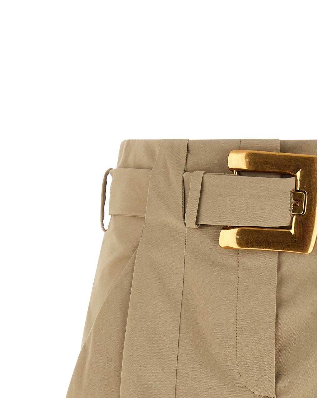 BALMAIN Бежевые хлопковые шорты, фото 3