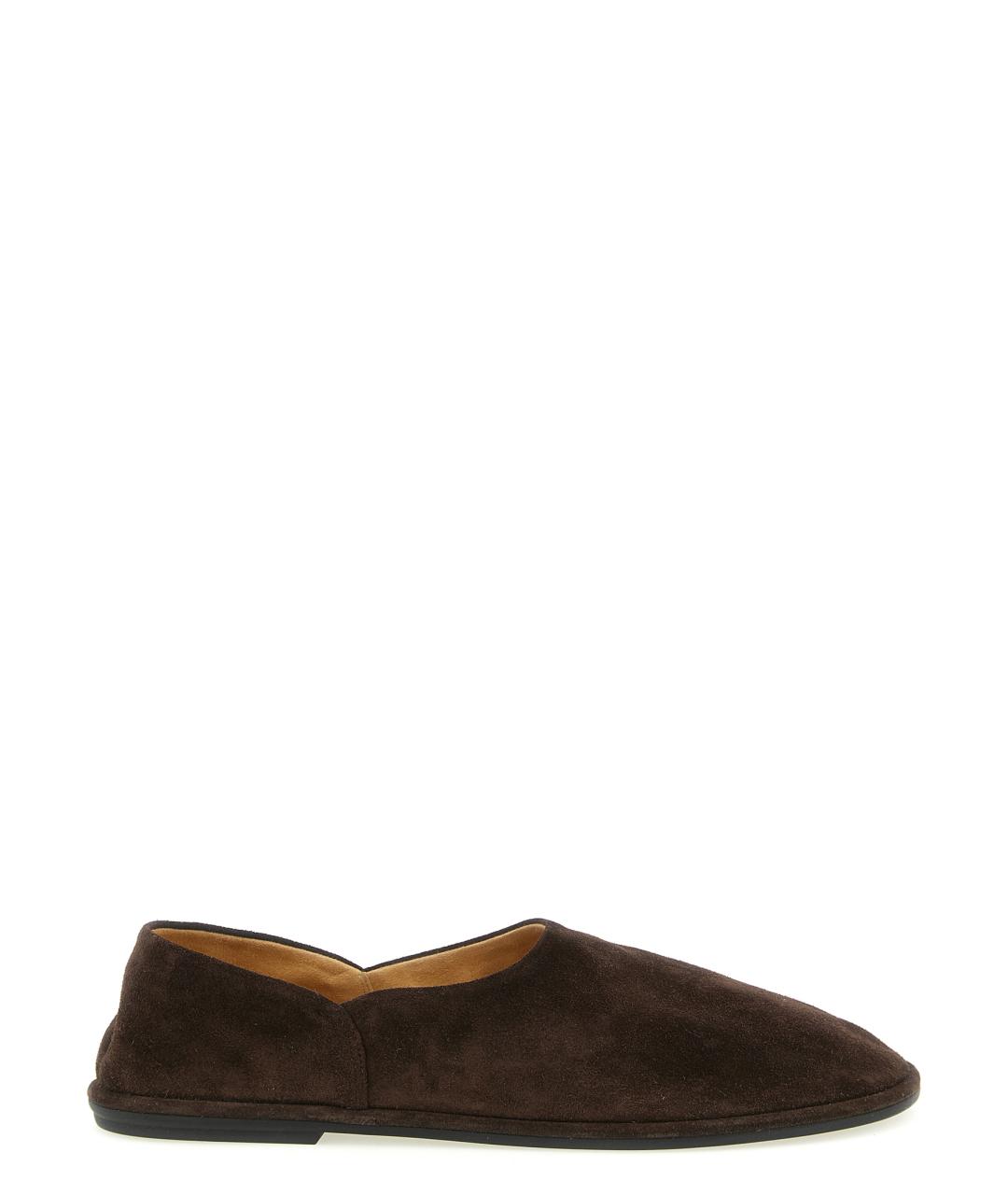 THE ROW Коричневые замшевые лоферы, фото 1