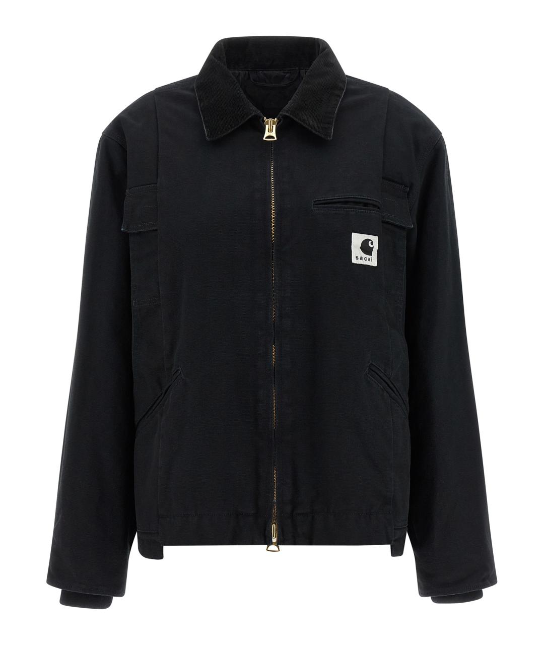 SACAI Черная хлопковая куртка, фото 1