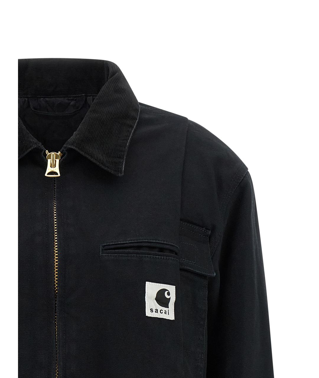 SACAI Черная хлопковая куртка, фото 3