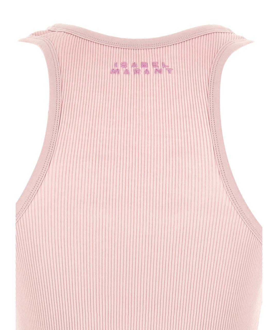 ISABEL MARANT Розовая хлопковая майка, фото 4