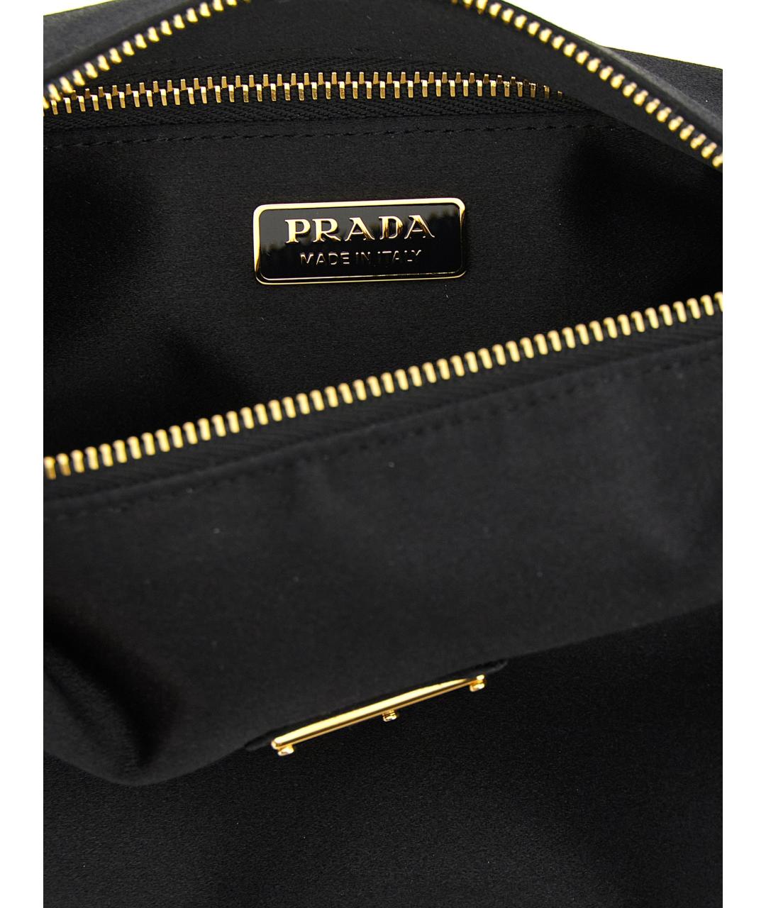 PRADA Черная тканевая сумка через плечо, фото 4