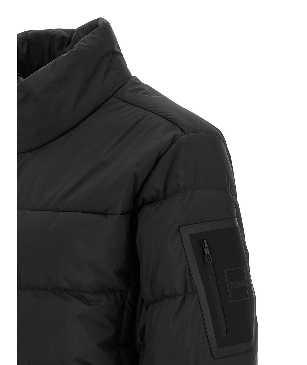 HUGO BOSS Черный полиэстеровый пуховик, фото 4