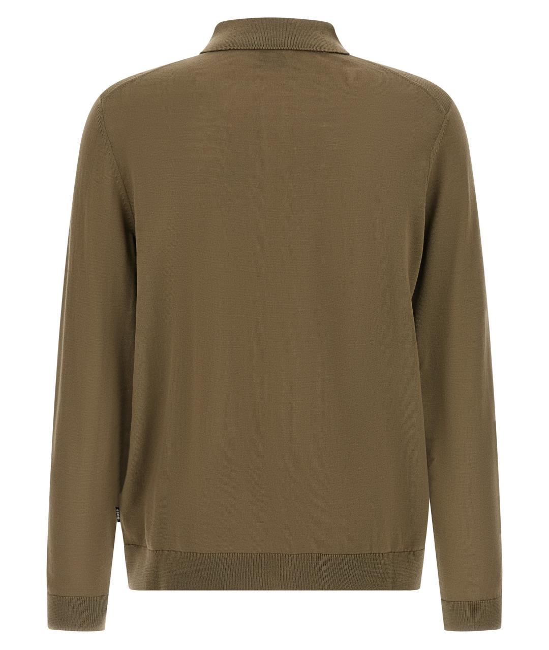 HUGO BOSS Хаки шерстяной кардиган, фото 2