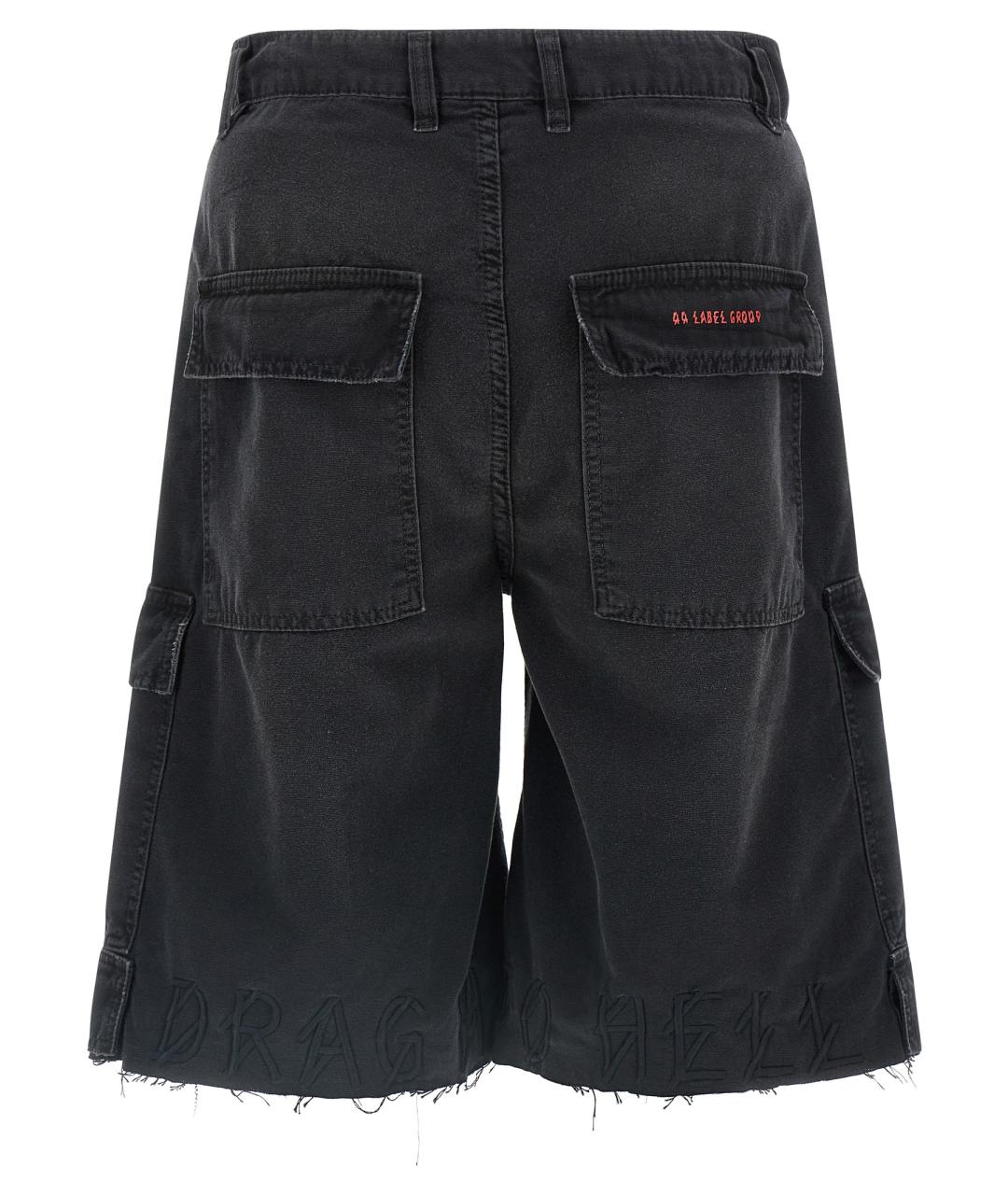 44 LABEL Черные хлопковые шорты, фото 2