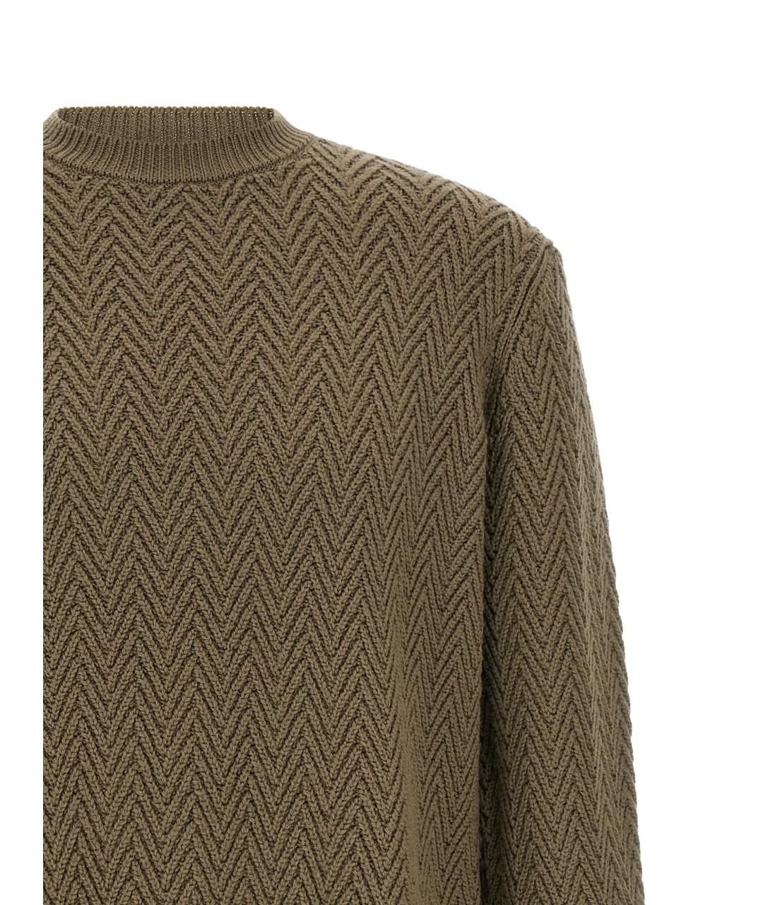 HUGO BOSS Коричневый шерстяной джемпер / свитер, фото 3