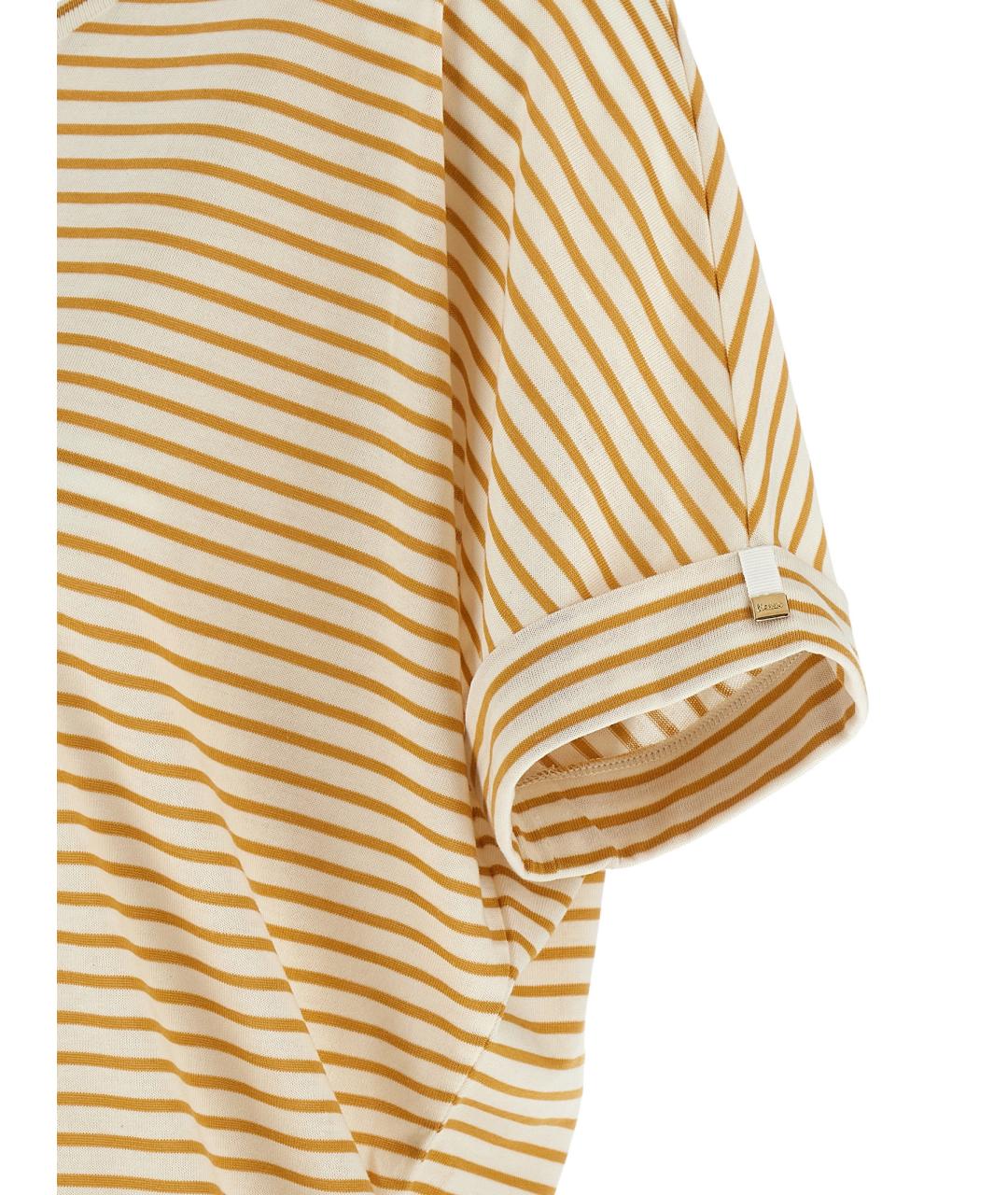 HERNO Желтая атласная футболка, фото 4