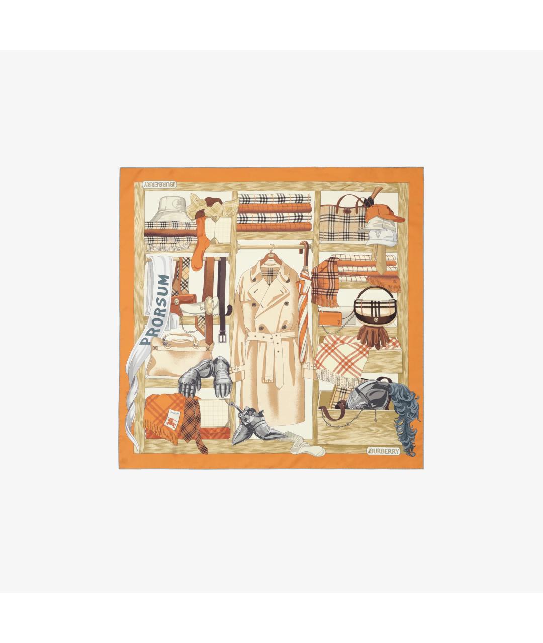 BURBERRY Мульти шелковый шарф, фото 5