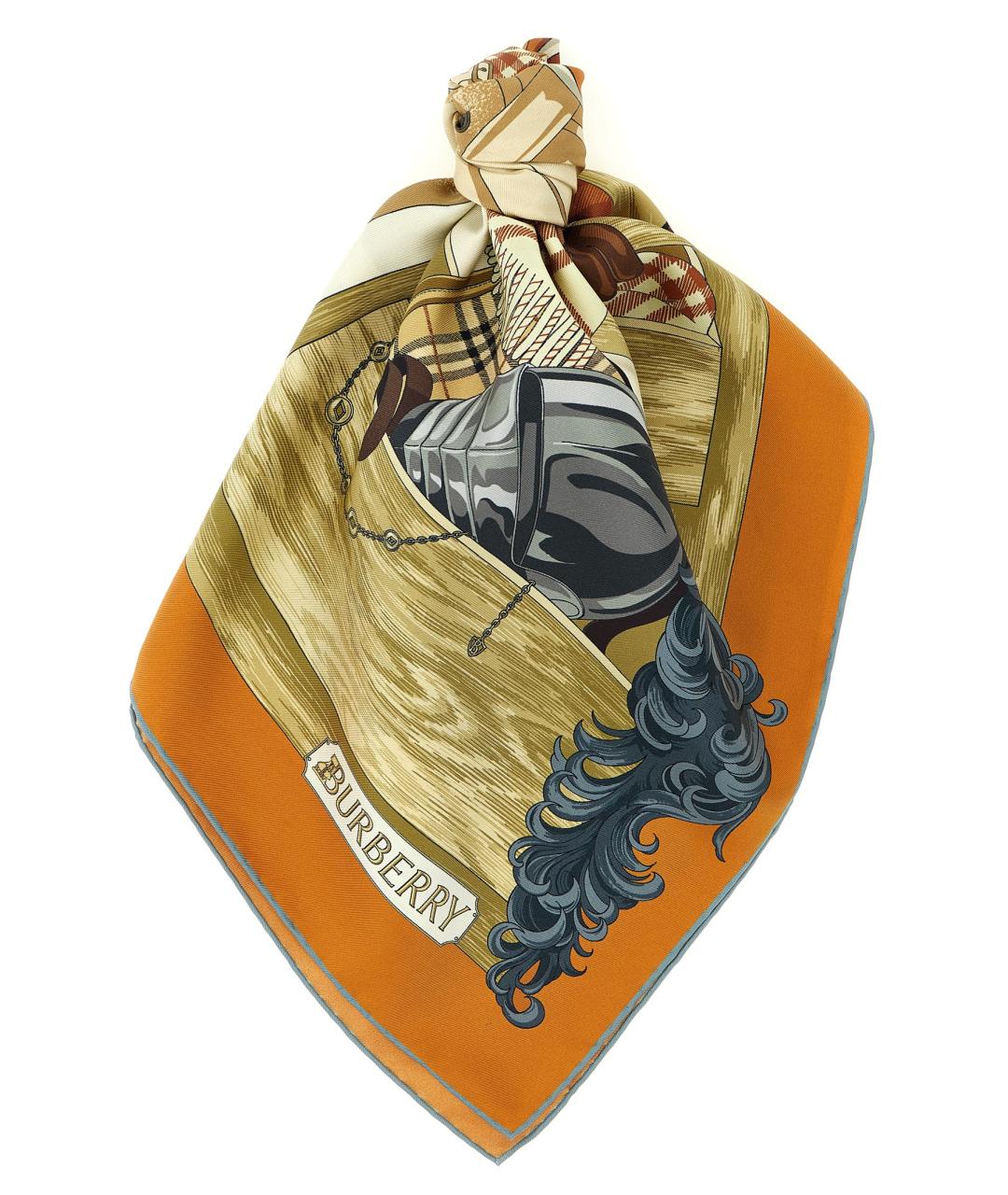 BURBERRY Мульти шелковый шарф, фото 2
