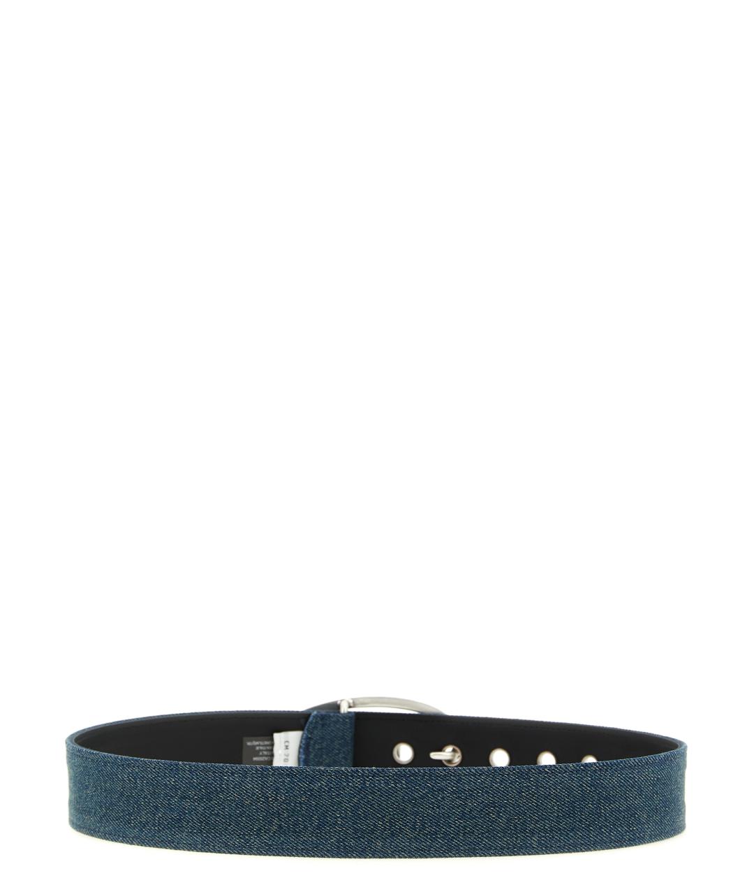 DIESEL Темно-синий кожаный ремень, фото 2
