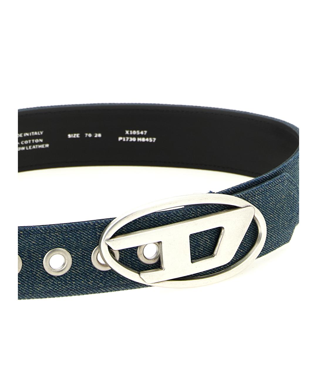 DIESEL Темно-синий кожаный ремень, фото 3
