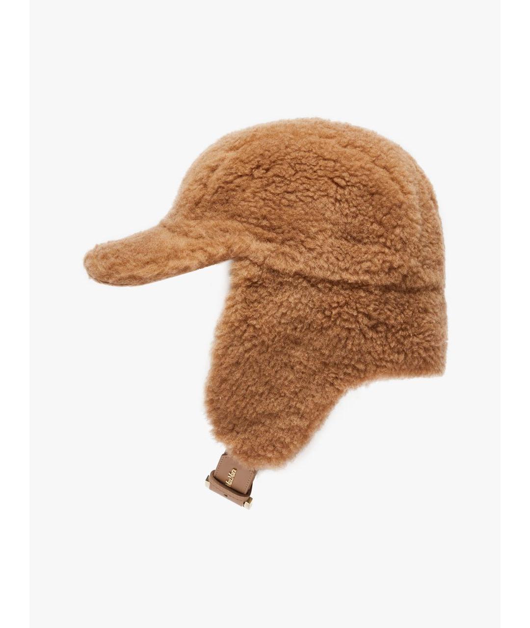 MAX MARA Коричневая шерстяная кепка, фото 6