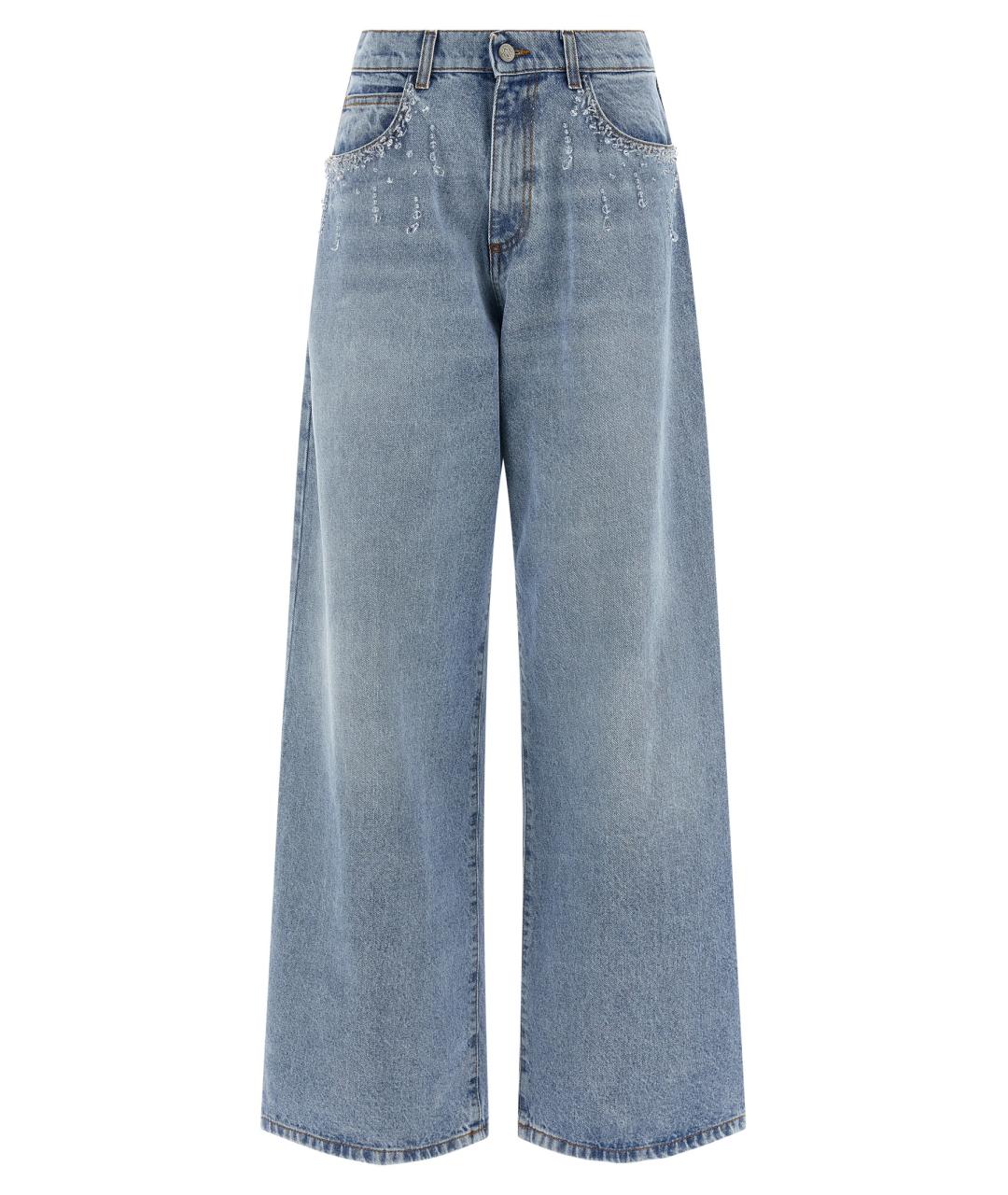 GIUSEPPE DI MORABITO Голубые хлопковые прямые джинсы, фото 1