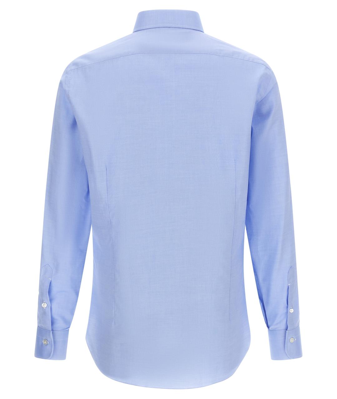 BARBA Голубая хлопковая классическая рубашка, фото 2