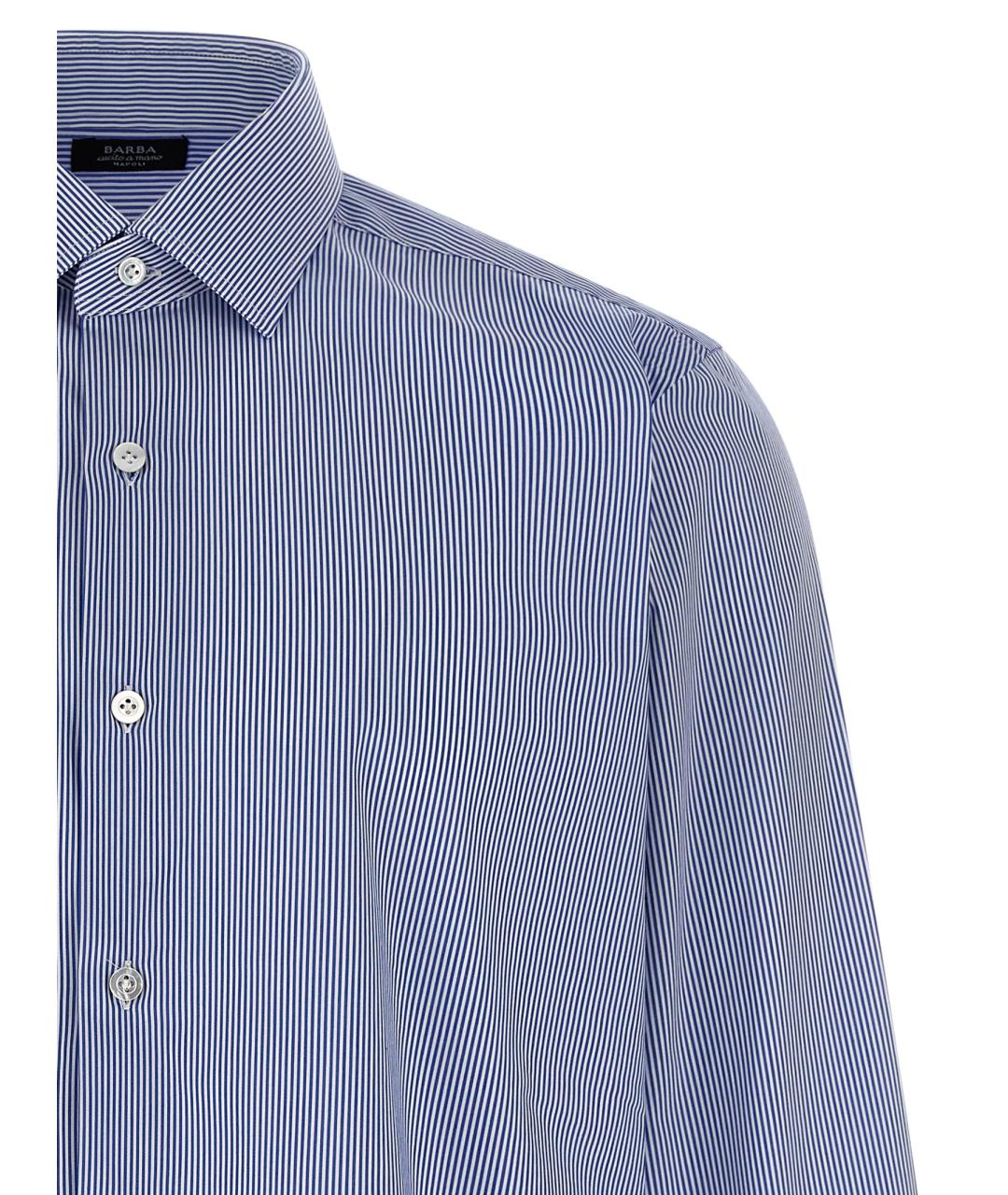 BARBA Синяя хлопковая классическая рубашка, фото 3