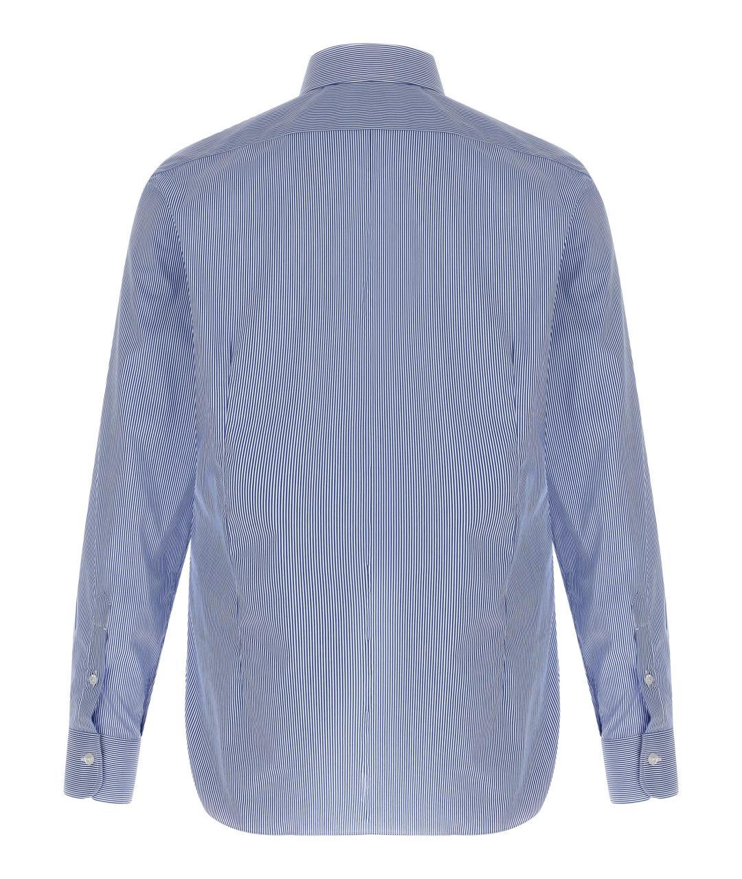 BARBA Синяя хлопковая классическая рубашка, фото 2