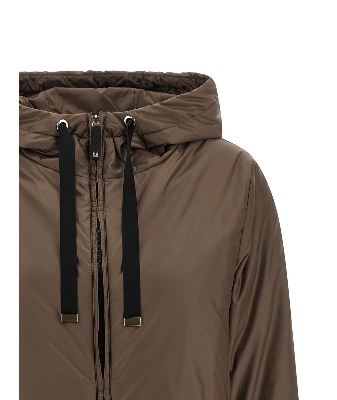 MAX MARA Коричневая полиэстеровая куртка, фото 3