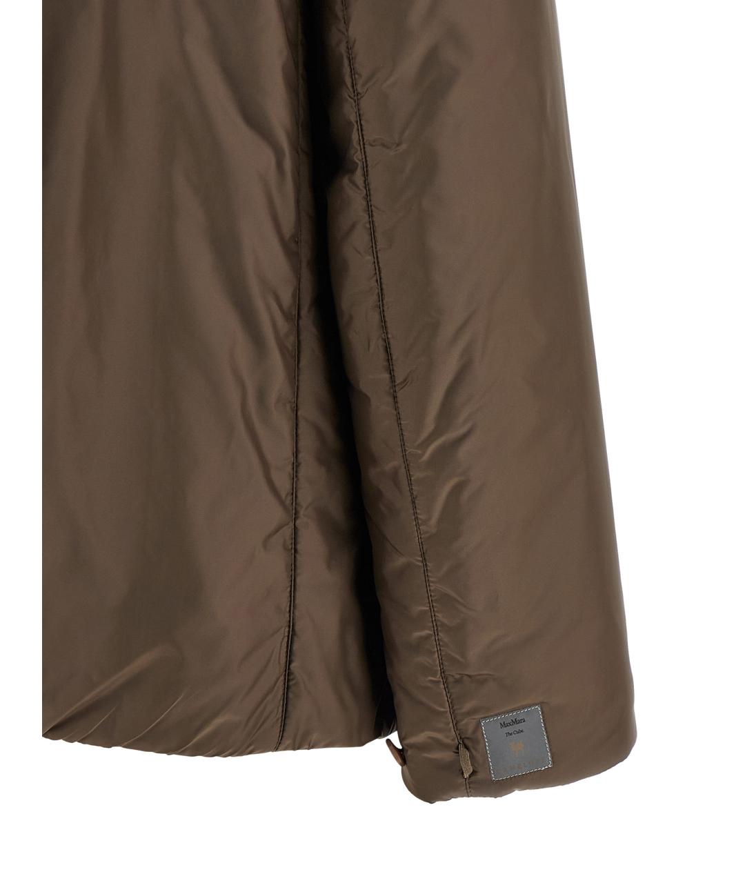 MAX MARA Коричневая полиэстеровая куртка, фото 4