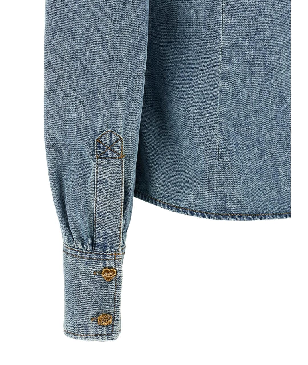 ZIMMERMANN Голубая хлопковая блузы, фото 4