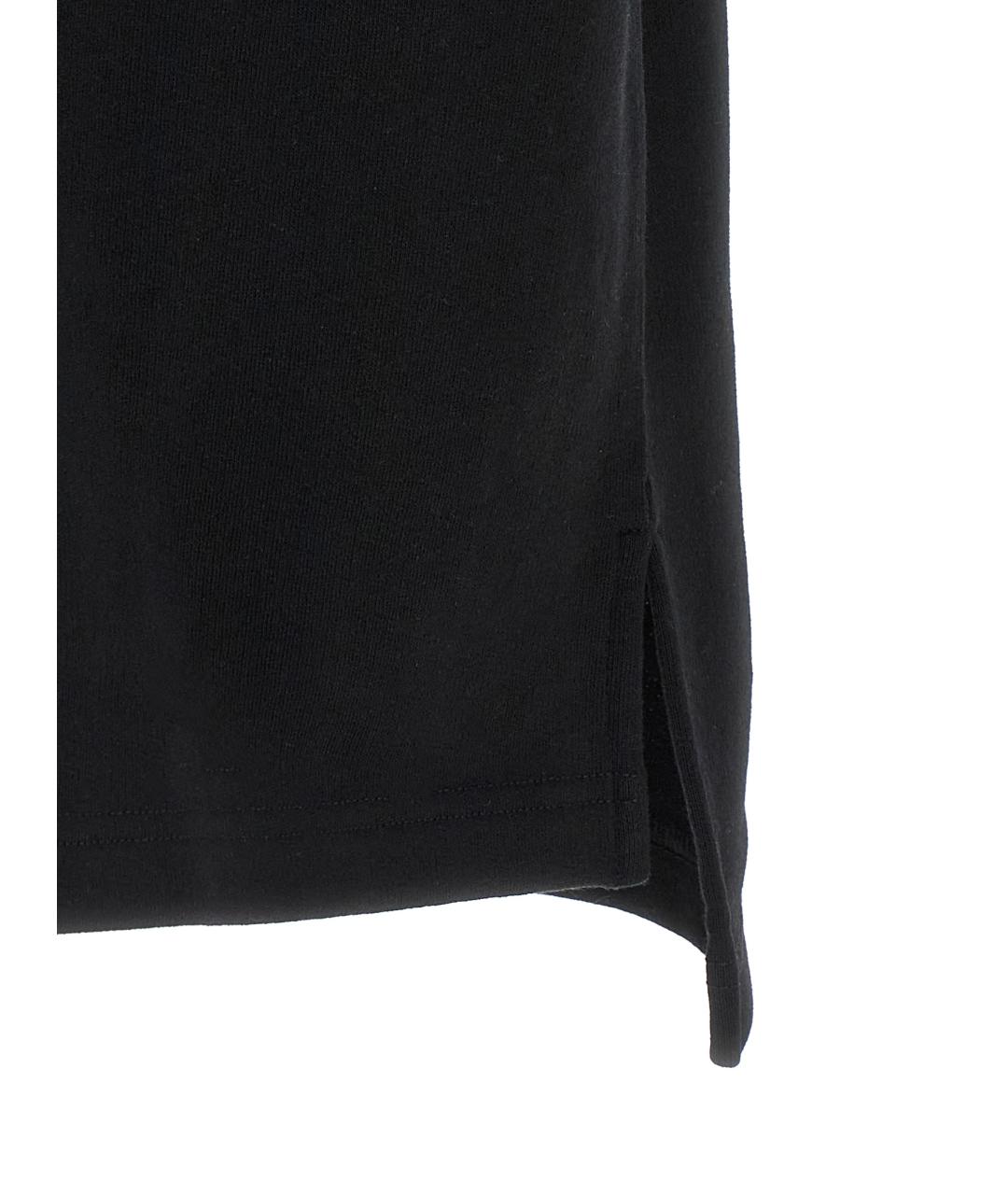 BALENCIAGA Черное хлопковое поло с коротким рукавом, фото 4
