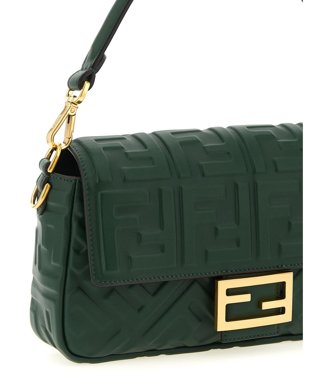 FENDI Зеленая кожаная сумка через плечо, фото 3