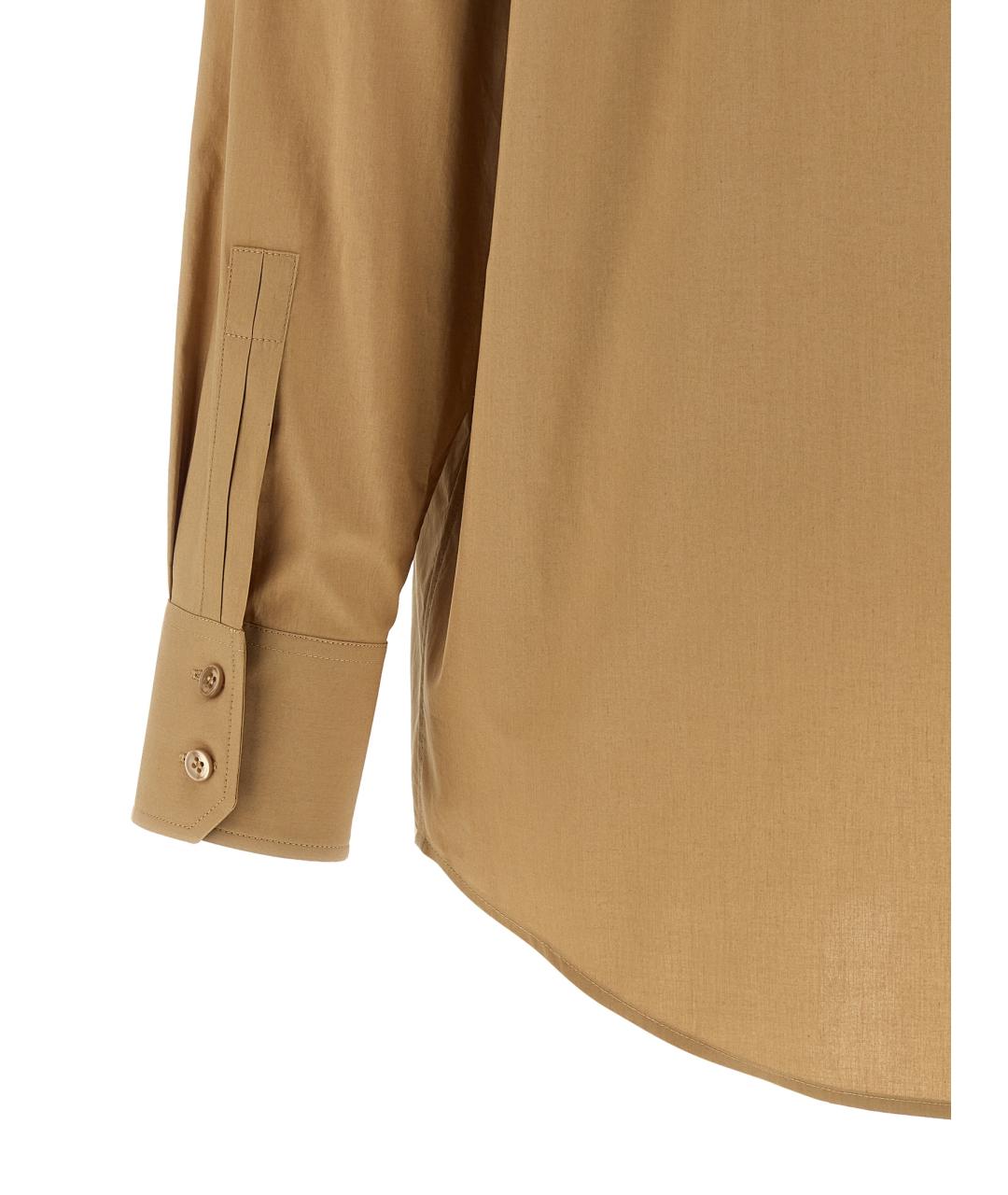 SAINT LAURENT Бежевая хлопковая рубашка, фото 4