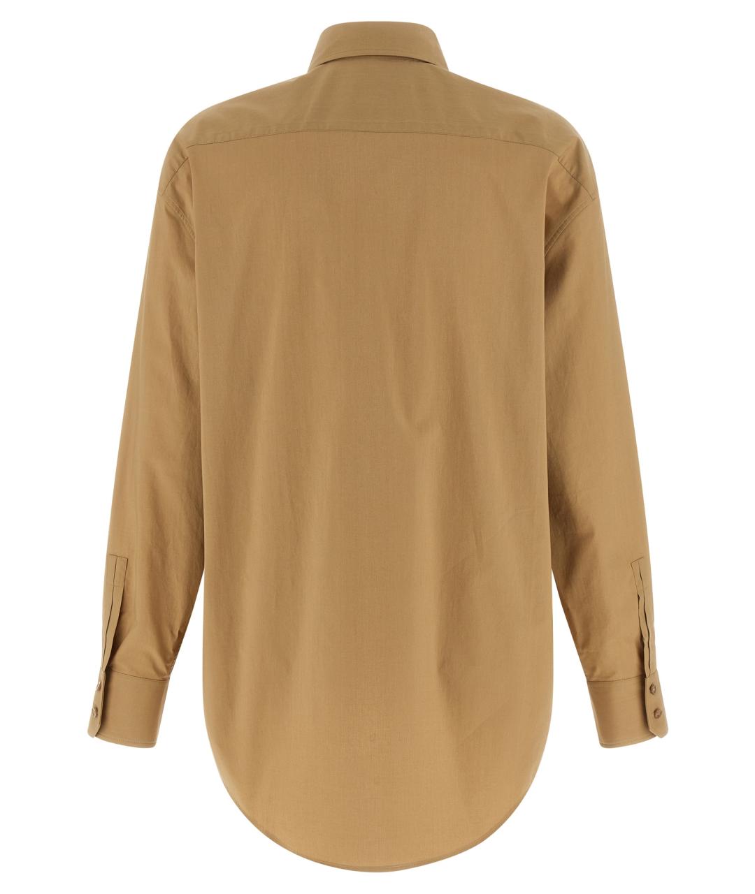 SAINT LAURENT Бежевая хлопковая рубашка, фото 2