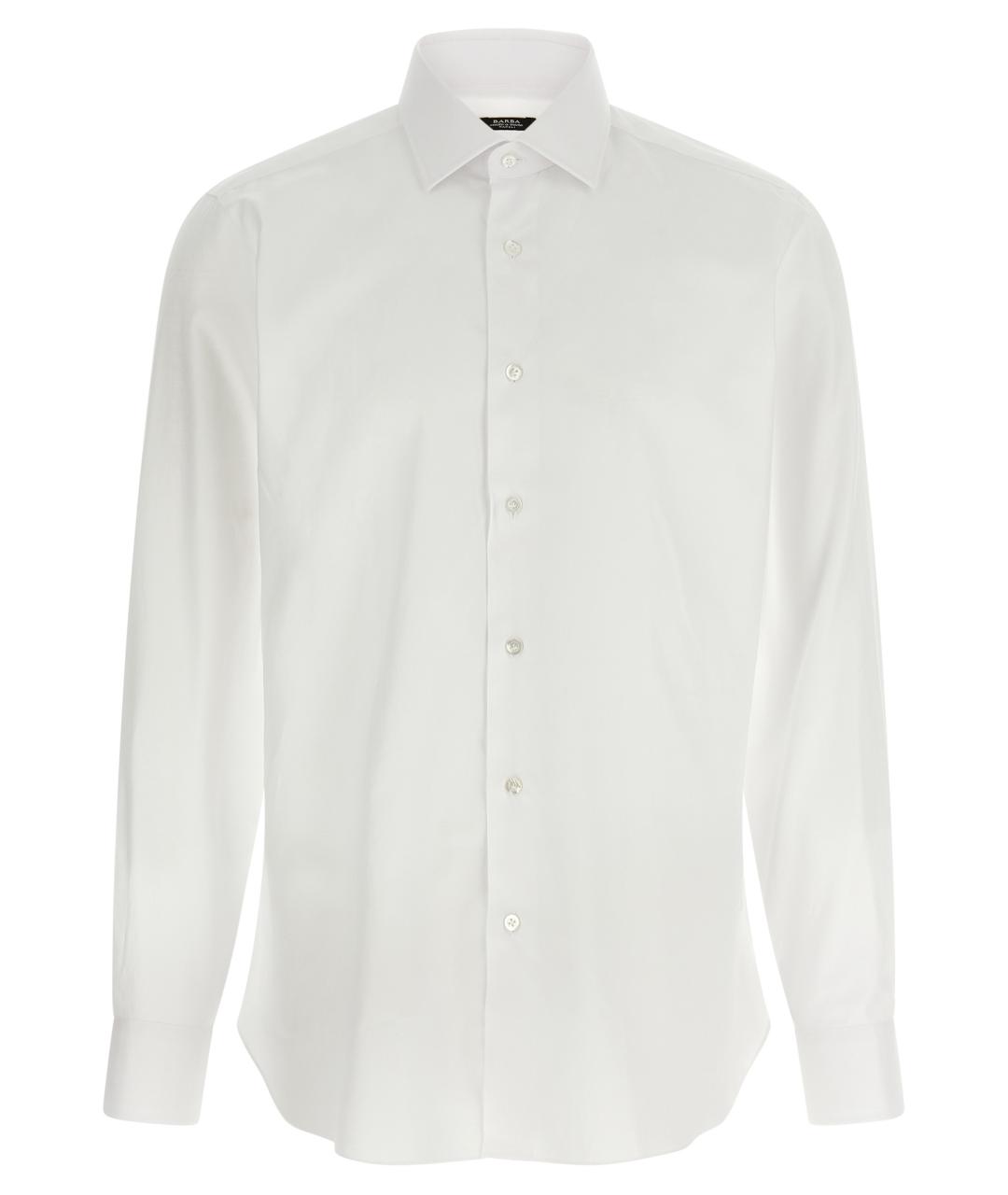 BARBA Белая хлопковая классическая рубашка, фото 1