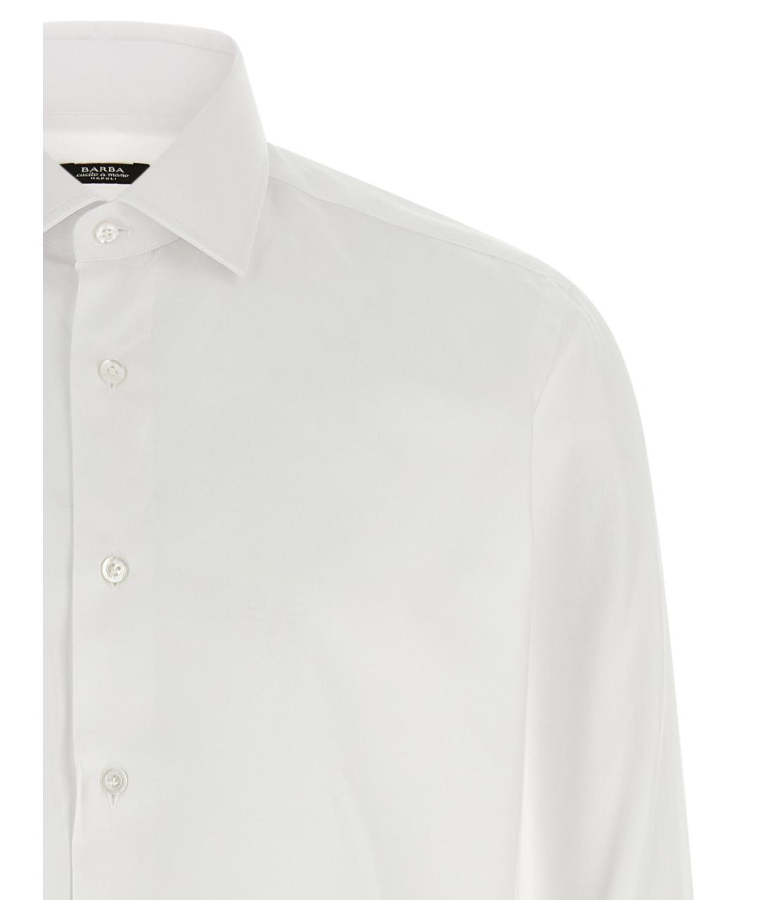 BARBA Белая хлопковая классическая рубашка, фото 3