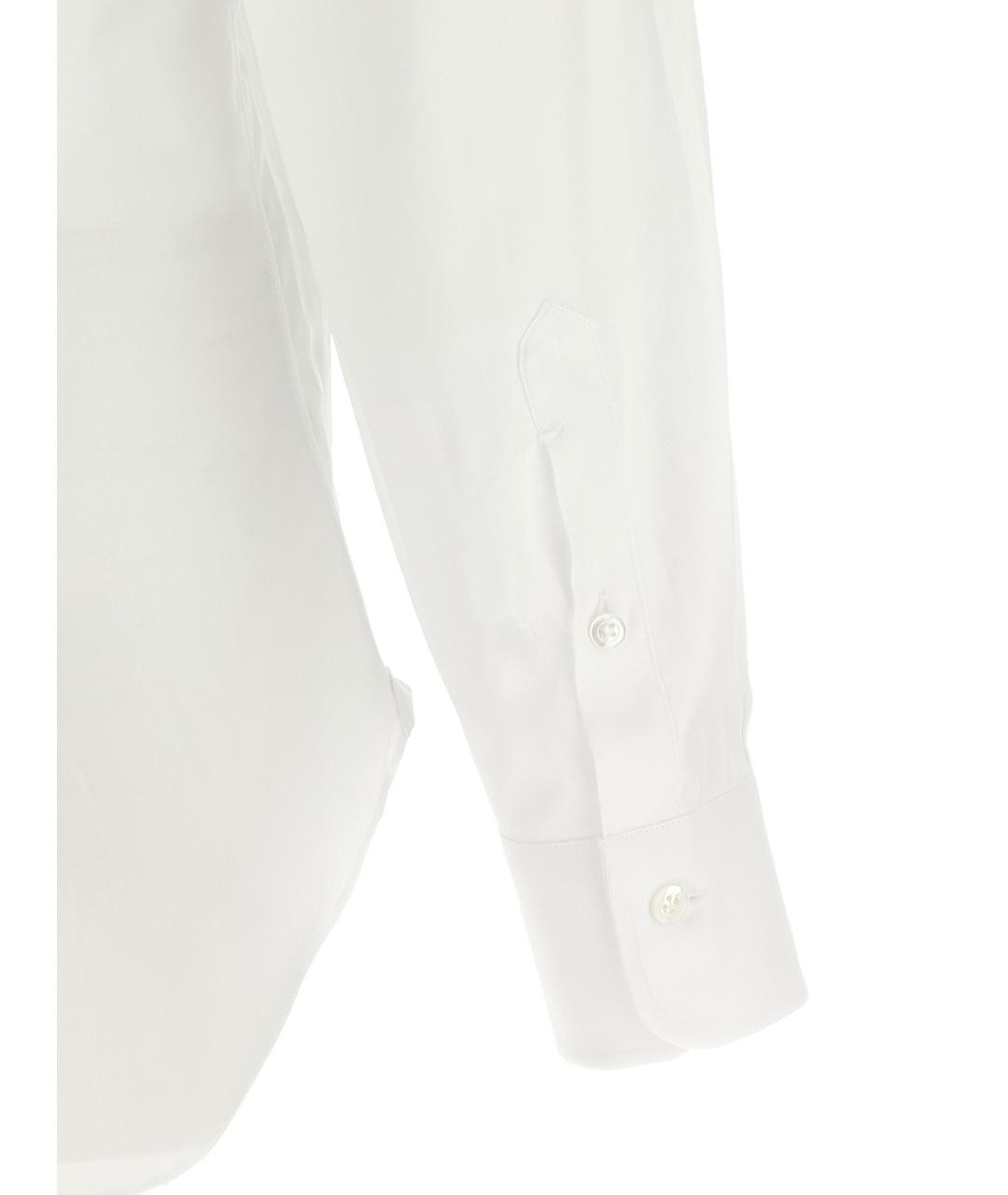 BARBA Белая хлопковая классическая рубашка, фото 4