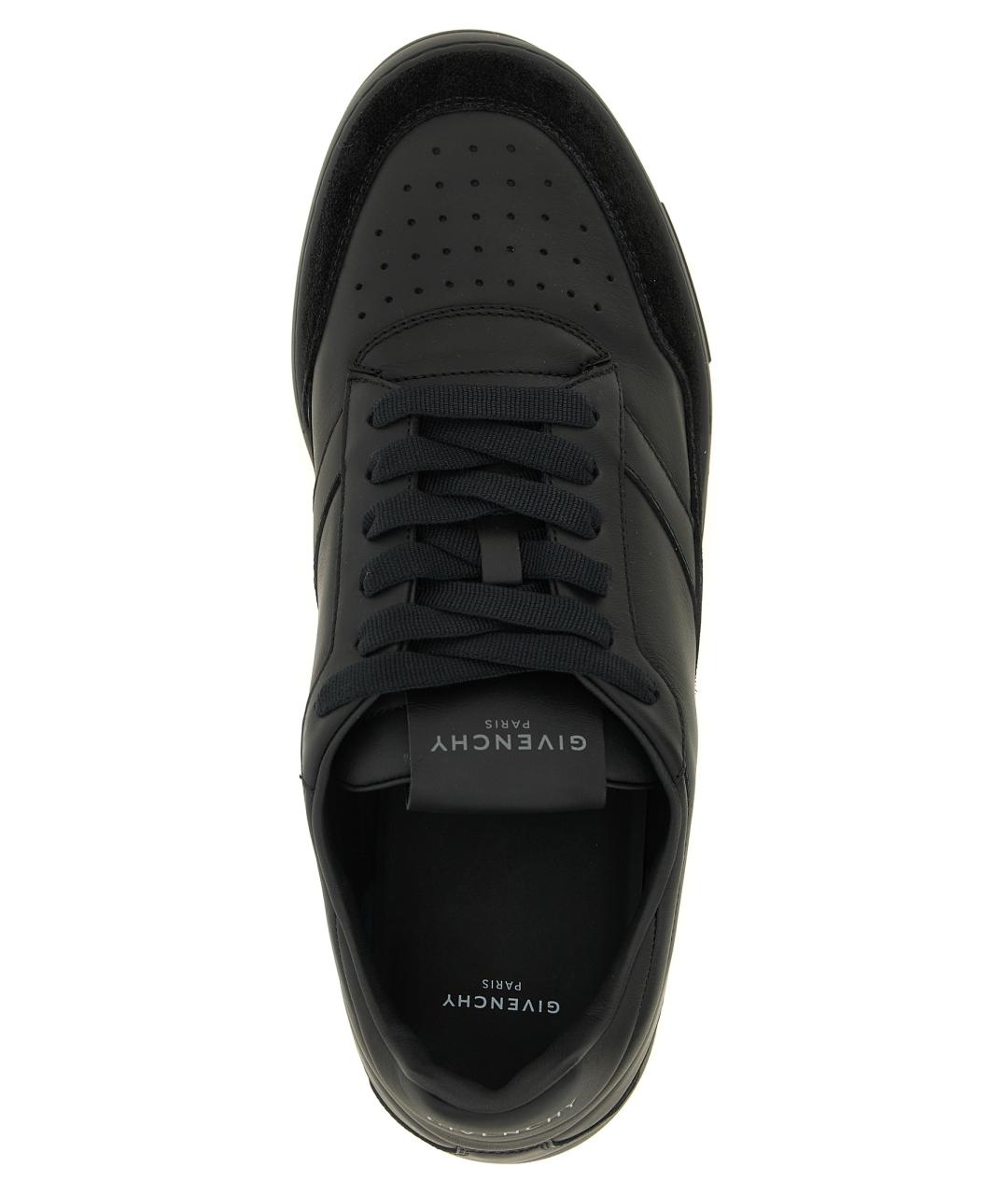 GIVENCHY Черные кожаные низкие кроссовки / кеды, фото 4