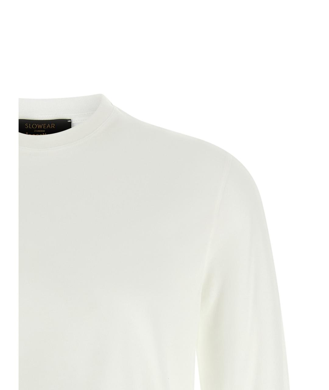 ZANONE Белая хлопковая футболка, фото 3