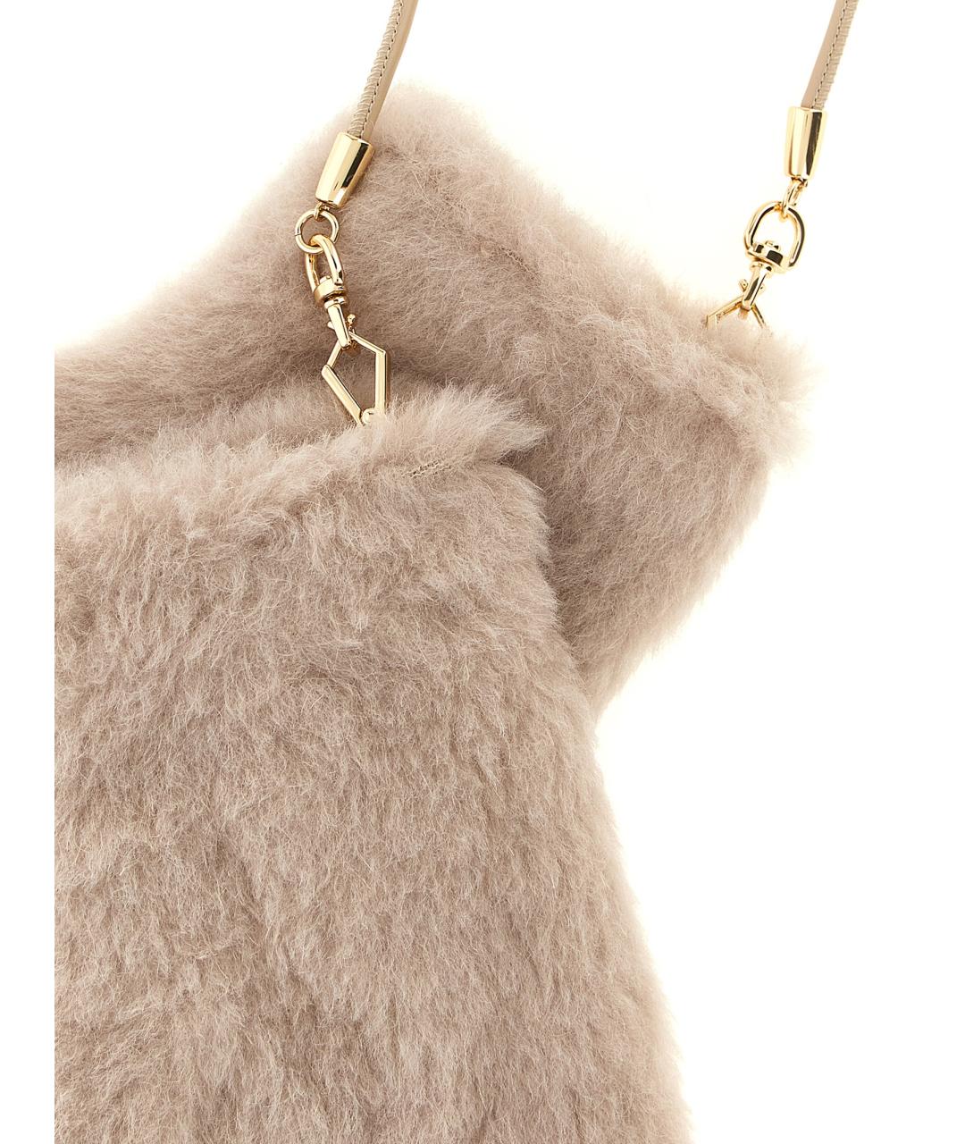 MAX MARA Бежевые шерстяные варежки, фото 3