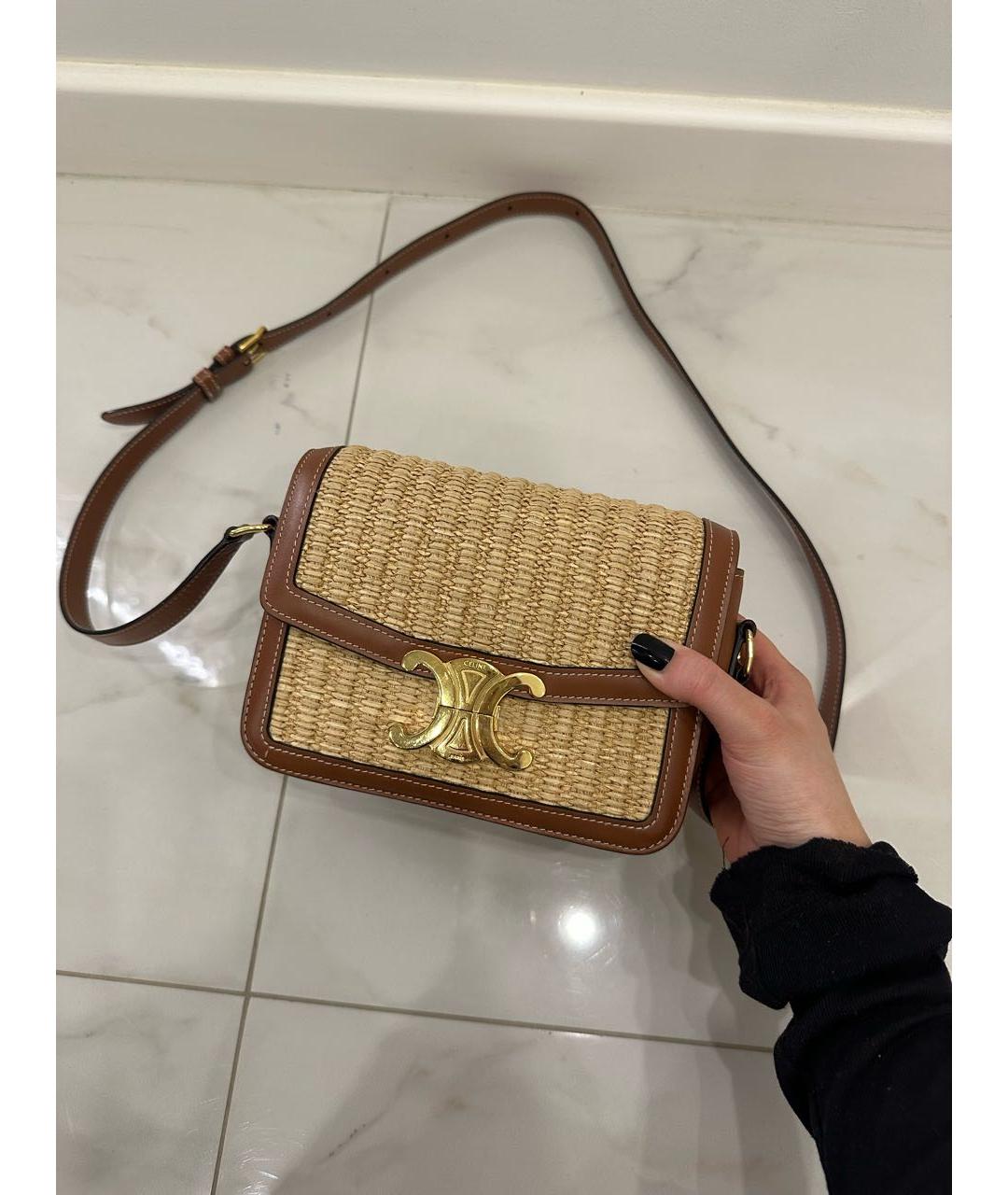 CELINE Коричневая сумка через плечо, фото 9