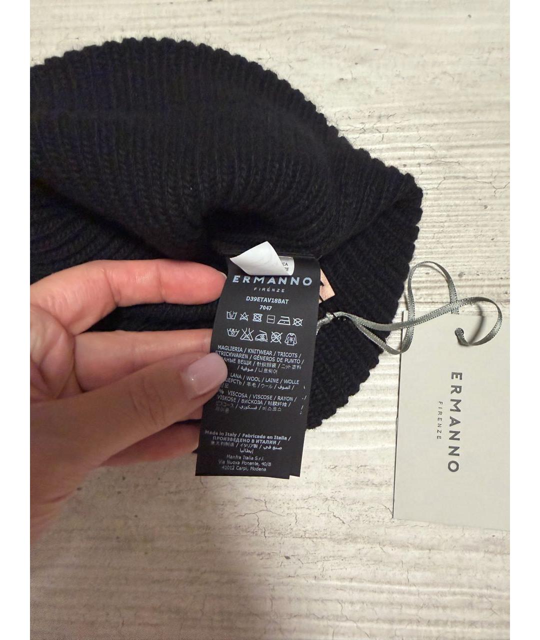 ERMANNO FIRENZE Черная шапка, фото 4