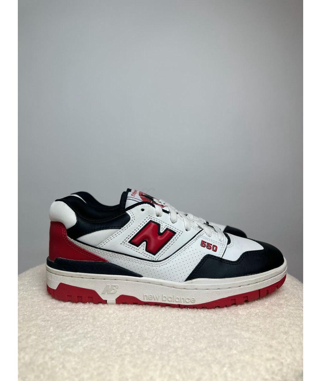 NEW BALANCE Белые кожаные низкие кроссовки / кеды, фото 2