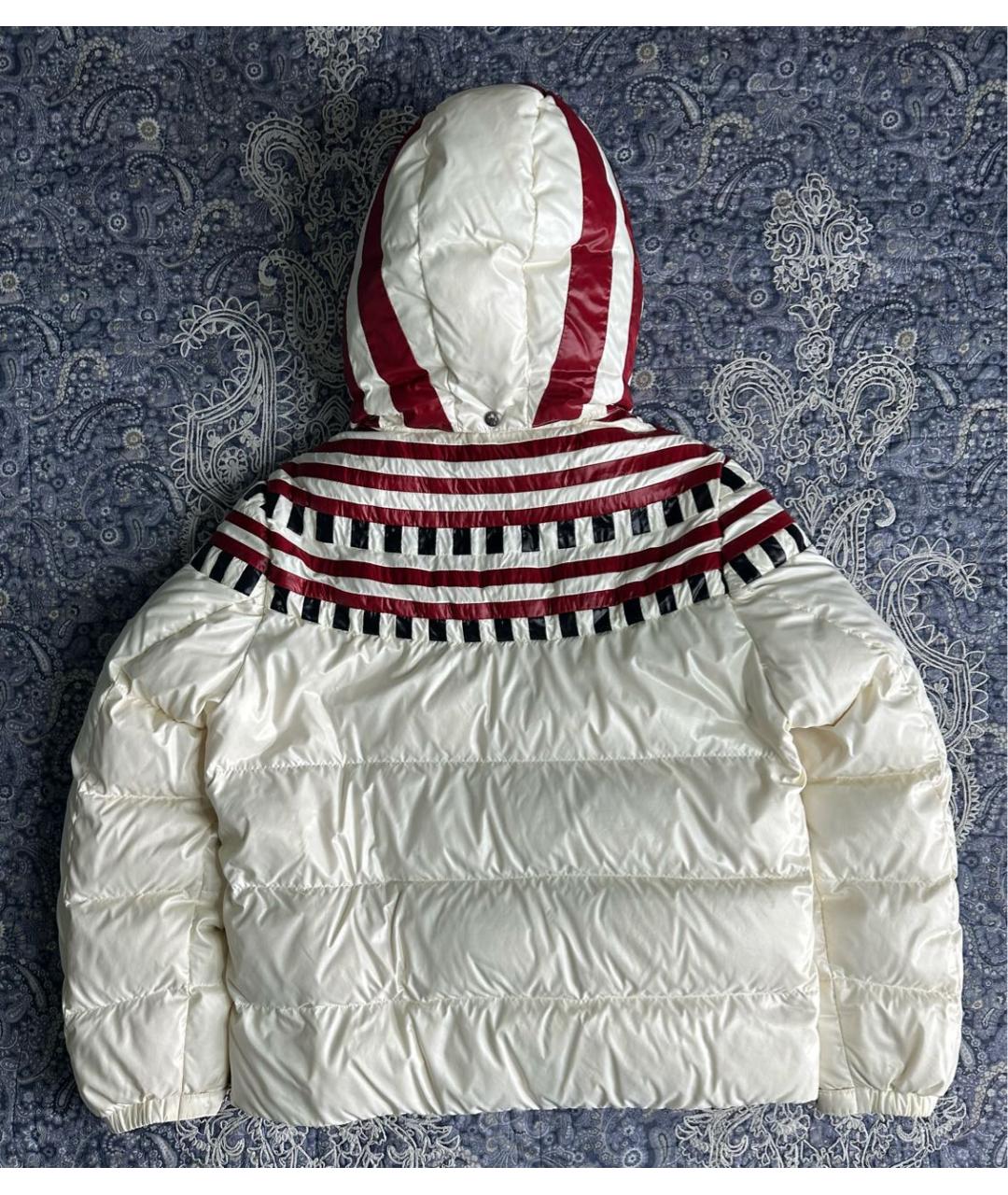 MONCLER Белый полиамидовый пуховик, фото 2