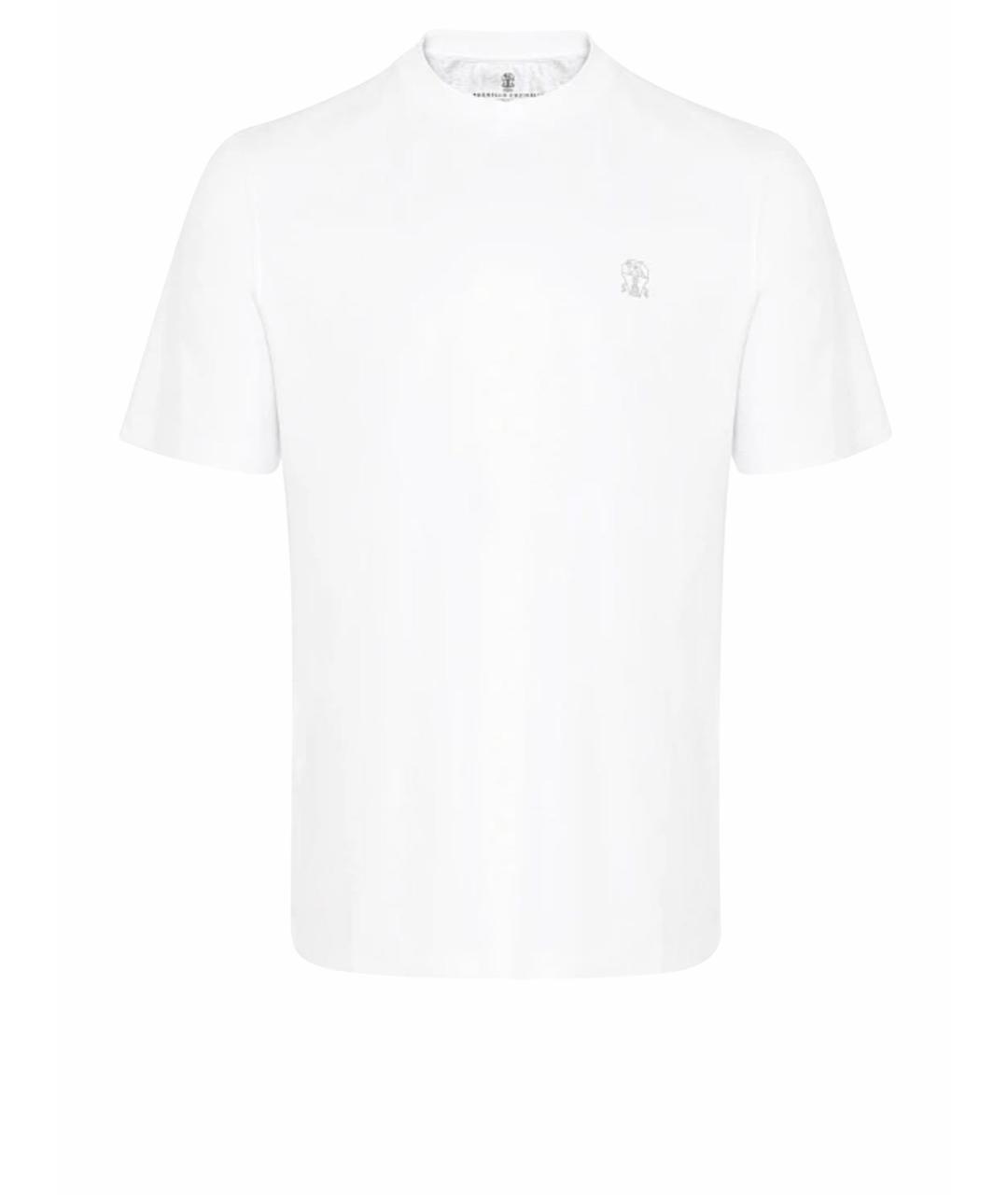 BRUNELLO CUCINELLI Белая хлопковая футболка, фото 1